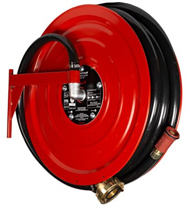 MBS FIRE Schlauchhaspel Set für Wandhydrant WA Links 30m Schlauch + Haspel + Anschluss