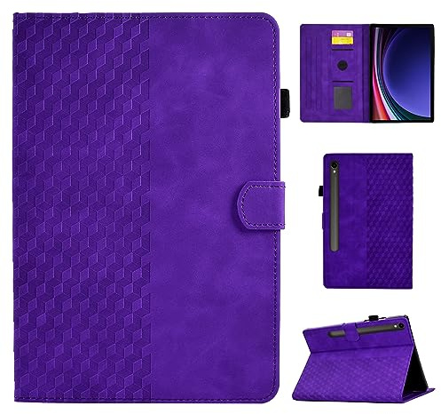 CASAFUNY Hülle für Samsung Galaxy Tab S10 Lite/S10 FE 10.9 2025/S9 FE 10.9 /S9 11 Zoll, PU Leder Tablet Schützhülle Ständer Cover Case mit Auto Schlaf/Wach für S10 Lite/ S10 FE/ S9 FE/ S9, Violett