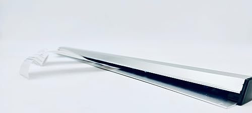 Morleos Bonschiene Silber Aluminium Bonleiste inkl. selbstklebendes Band Bonhalter Gastro Klemmleiste Notiz Kugelgreifsystem Leiste Zettelhalter Klemmschiene Kassenbonhalter + Schrauben/Dübel (60 cm)