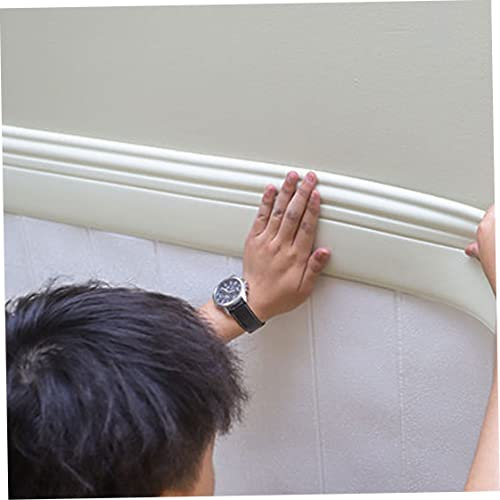 Ormbito de la placa, moldura de moldura de placa de pared flexible, hojas de zócalas de pared de vinilo autoadhesivo, moldura de moldeo de base de pared de cáscara y palo para decoración de pared