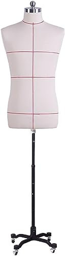 schneiderpuppe Schaufensterpuppe Männliche Schneiderpuppen zum Nähen, zum Nähen von Herrenbekleidung, Schneiderpuppenpuppe und Schneiderbüste for Clothing Shop Dresses ( Color : White , Size : XXL-104