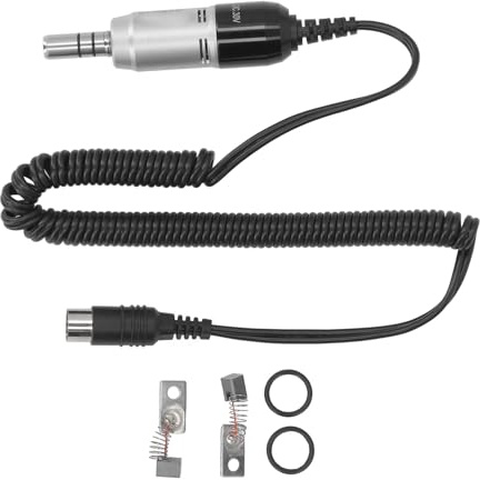 Risegun Poignée de Meulage de Moteur, Micro Moteur Poignée Brossée 35000 TR/Min Type E Pièce à Main Moteur électrique pour Bijoux Artisanat Polissage Meulage