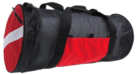 Netz-Sporttasche | Netz-Turnbeutel / Schnorcheltasche – 78 l Tauch- / Schnorchelausrüstungstasche mit Schultergurt für Speerfischen, Freitauchen