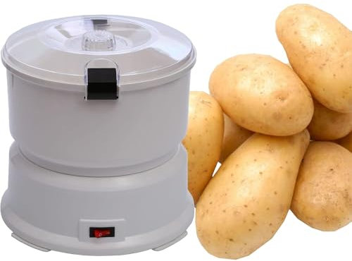 Electric Potato Peeler, 2-in-1 Vegetable Dehydrator, 85W Automatic Peeler Spinner, Potato Fruit Peeling Machine, One-button Drive Salad Dryer, for Home, Kitchen, Restaurant, Party