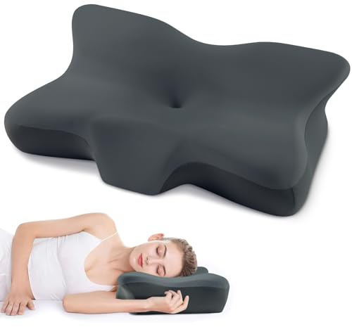 Silkena Bodenkissen Kissen, Ergonomisches Kopfkissen mit Nackenstütze für Seiten-, Rücken-, Bauchschläfer