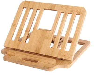 HYKJCSS Buchständer Buchhalter Klappbarer Rezept-Kochbuchständer Aus Holz Mit Höhenverstellbarer Ablage Und Lesedisplay Kochbuchhalter(A)