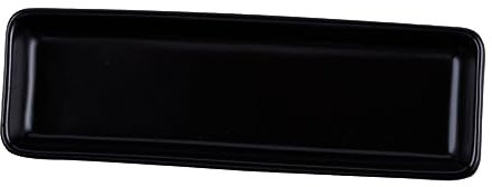 ELAYARD Piatto in Ceramica Per Sushi Snack e Cibo Da Servire Per Casa e Ristorante Design Allungato Facile Da Trasportare e Pulire Nero