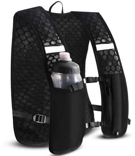 ysister Trail,Gilet con Supporto per Telefono,Zaino da Ultra da Corsa Maratona,Gilet con Borraccia Morbida,Gilet Vest Riflettente per Corsa, Zaino, da Uomo