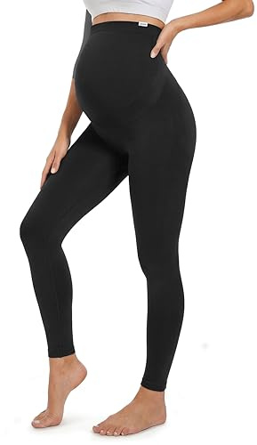 SMILODOX Umstandsleggings Damen Lorraine, Seamless Schwangerschaftsleggings mit hohem Komfortbund & Po-Kontur, elastisch, Blickdicht & bauchfreundlich, ideal für Alltag, Yoga & sanftes Training