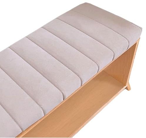Cuscino per Panca da Interno Velluto 80x40 100x50 130x40 Lavabile Rimovibile, 2/3 Posti, Spesso E Morbido, per Panca da Giardino, Cucina, Sala da Pranzo, Patio Altalena(Milk tea color,90x40x5cm)