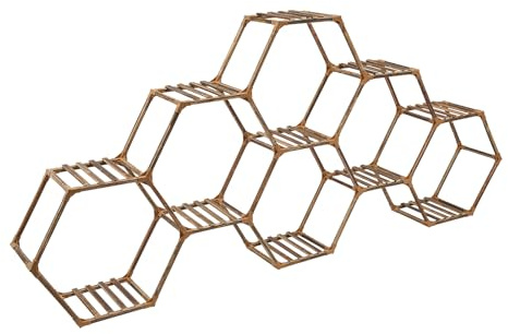 Loobiiny HöLzern PflanzenstäNder,Pflanzenregal 11er Set,Sechseckige BlumenstäNder Blumenregal FüR Innen & AußEn,31 * 25 * 51cm Blumenbank,Pflanzentreppe