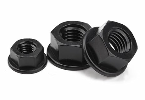 Dado flangiato esagonale in nylon con fondo piatto e isolamento in plastica(Black,M12)
