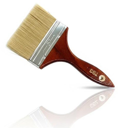 CATZUM 1 pièce Pinceau large, pinceau à lasure et peinture pour bois, laques et peinture murale, pinceau plat, brosse à surfaces (110mm)
