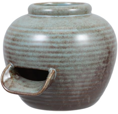 BESTYASH Ceramic Small Terracotta Waterfall Fountain Jug Circulating Water System for Indoor Fish Tank and Outdoor Garden Patio Water Feature Ornament