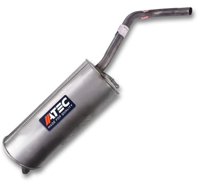 ATEC Germany 1x Endschalldämpfer | Kompatibel mit: SEAT IBIZA III, SKODA FABIA I, FABIA I Stufenheck, VW POLO