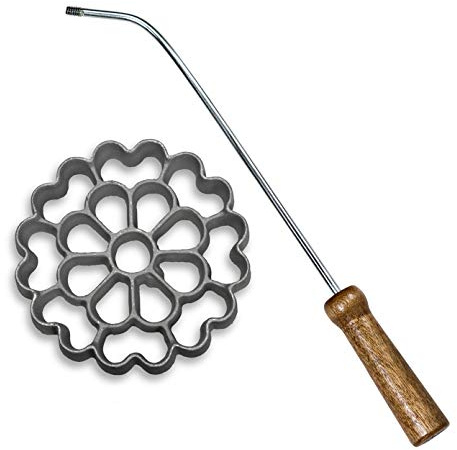 KitchenSupply 7740 Spanish Rosette Iron Set with Handle, 4.5 x 0.75 Inch (Spanish)