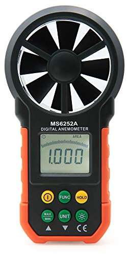 AMTAST Anemometer Handgerät Windmesser Luftmengenmesser Drachensteigen, Klettern, Angeln, Bootssegeln Windmesser CFM Meter mit Hintergrundbeleuchtung