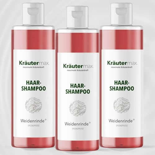 Kräutermax Weidenrinden Shampoo Läuse mit Weidenrinde Extrakt 3 x 250 ml