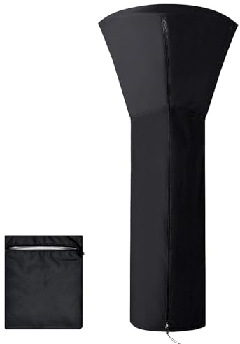 Heizpilz Abdeckung, Schutzhülle für Heizstrahler Terrassenheizung Terrassenstrahler Wetterschutzhülle, Wasserabweisend Winddicht UV-Beständige Oxford Gewebe, 226x89x48 cm