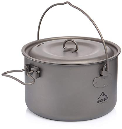 widesea Campinggeschirr Titan Kochgeschirr Set Tourismus Kessel Outdoor Kochen Topf Picknick Küche Wandern Trekking