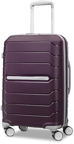 Samsonite Freeform Hardside Carry-On Luggage with Spinner Wheels - Hardshell Suitcase - TSA, Airline-Approved - Expandable Hard Shell, Smooth Rolling Wheels for Lightweight Travel - Amethyst Purple