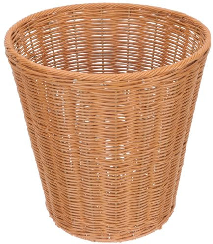 COLLBATH Geflochtener Papierkorb Aus Rattan Und Kunststoff Vielseitiger Aufbewahrungskorb FüR Wohnzimmer BüRo Und Kinderzimmer