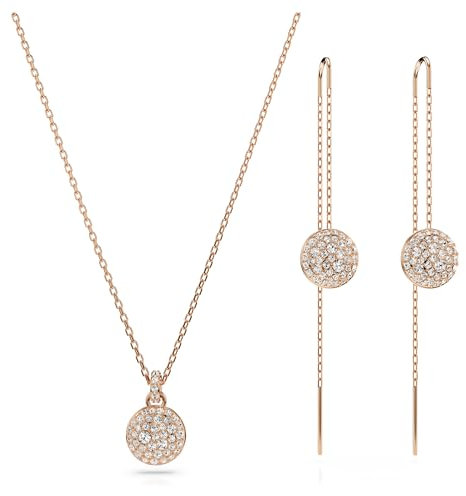 Swarovski Set Meteora, Bianco, Placcato color oro rosa