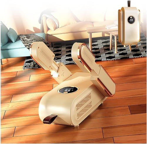 Electric Shoe Dryer, Ski Boot Dryer Portable, Boot Dryer Foldable Foldable Expandable with Blu-Ray/3 Modes Timer, Shoe Warmer Dryer Portable Boot Dryer for Camping Travelling or Skiing Boot Dryer Shoe