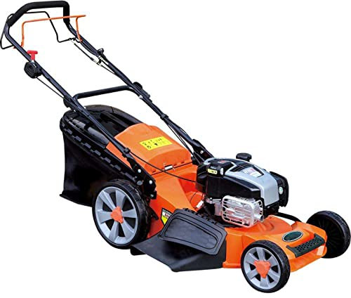 Suuim Tondeuse à Gazon Portable sans Fil automotrice à gaz antidérapante avec Sac - 70 l avec Moteur 4 Temps 163 CC Ohv