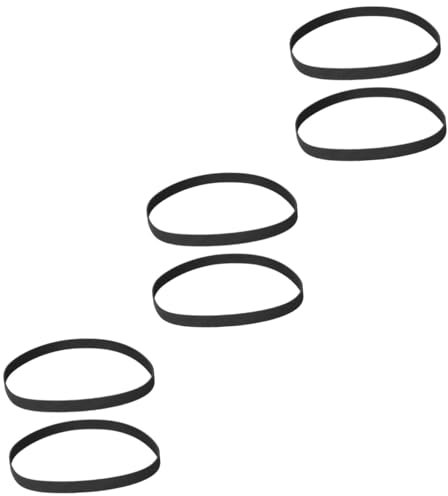 jojofuny 6 Stücke Kassette Band Gürtel Plattenspieler DVD Stick Ersatz 5mm Breite 65mm Durchmesser Gummi
