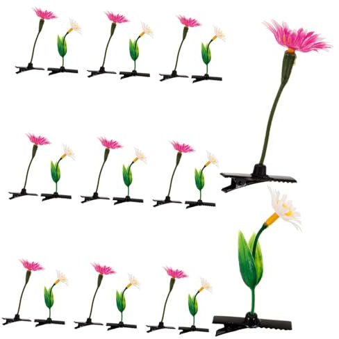 SAFIGLE 20stücke Blumen-haarklammern Im Lustige Pflanzen-haarspangen Mit Frühlingsrosen Und Sonnenblumen Adorable Haaraccessoires Für Mädchen Und Damen Für