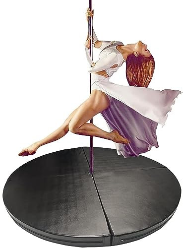 Pole Dance Crash Matte, Gymnastikübung Yoga Fitness Tanzmatte, Pole Mat Stoßdämpfung Tragbare Fitness Pole Dance Sicherheitsmatte, Schwarz, 1,2 Zoll/2 Zoll/4 Zoll dick