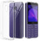 Anlxhj Compatible with Nokia 235 4G 2024/ Nokia 220 4G 2024 Case, Soft Bumper Anti-Scratch Silicone Phone Case Cover Transparent