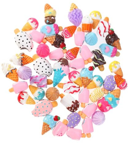 SEWACC 30stücke Mini Eis Form Charms Aus Harz Für Basteln Schmuckherstellung Scrapbook Dekor Diy Zubehör Handwerk Machen Zubehör