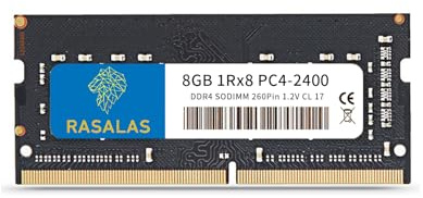 RASALAS Mémoire RAM 8 Go DDR4 2400 MHz PC4-19200 (PC4-2400T) Non-ECC sans tampon 1,2 V CL17 1Rx8 DDR4-2400 Rang Simple 260 broches SODIMM pour ordinateur portable