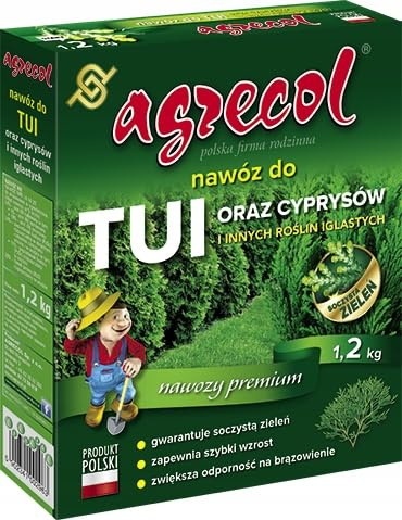 Agrecol Dünger für Thuja, Zypressen und andere Nadelpflanzen 1,2 kg fördert Wachstum und intensive Färbung