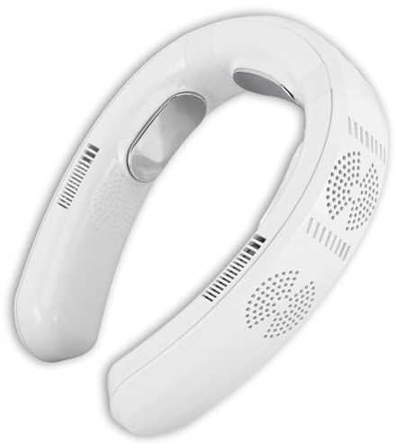 Dpofirs Aire Acondicionado para el Cuello, Ventilador Portátil para el Cuello de 6000 MAh, Flujo de Aire de Refrigeración, Ventiladores para el Cuello USB, Portátil, Recargable con 3