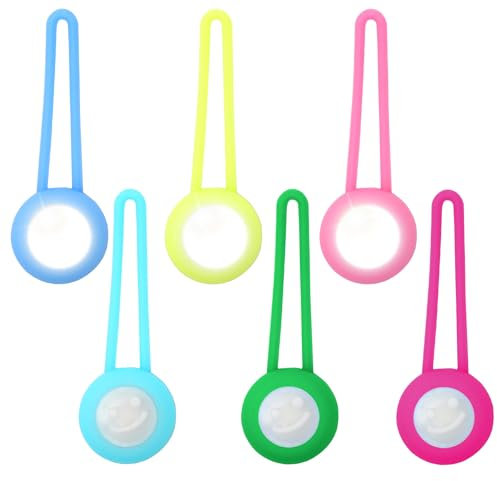 Gohytal Sac à dos d'école pour enfants 6pcs LED clignotant réflecteurs LED enfants lumière clignotante enfant lumière de sécurité réflecteur sac à dos jogging randonnée