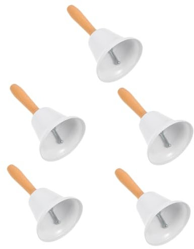 Garneck Hlocken Weiss 5st Weihnachtsdekorationen Weihnachtsglocke Ornament Klassenzimmerklingel Für Ehering Bürodeko Büro Dekoration Haustier Retro- Hotelklingel Tischglocke Aus Metall Eisen Weiß