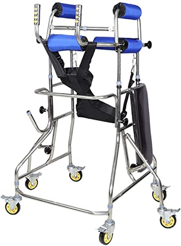 Klappbarer Rollator mit Rollen und Sitz für ältere Menschen - U-förmiger Infusionsständer Zerebralparese stehendes Gehgestell Mobilitätshilfe für Senioren Erwachsene