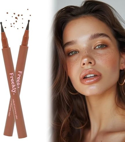 Fräknar penna fräknare penna naturlig fräknar look hållbar fläckpenna, vattentätt sminkverktyg för naturliga, enkla fräknar (01, 2 st)