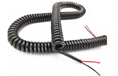 MRVAKDYDI Bobina Retrattile in Filo Elastico multicore, Cavo di Terra Speciale a 2 conduttori, Filo a Molla da 1,5 mm2(Spiral Length 0.5 Meters)