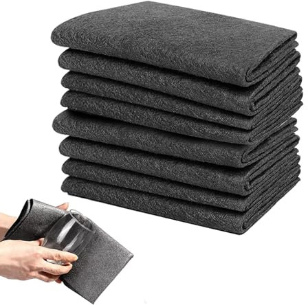 Jecdfs 8pcs Paños de Limpieza de Microfibra Reutilizables,Paños de Microfibra para Limpieza,Reutilizables y Lavables,para Cocina, Hogar, Coche y Cristales, Sin Pelusas, 30cm x 30cm