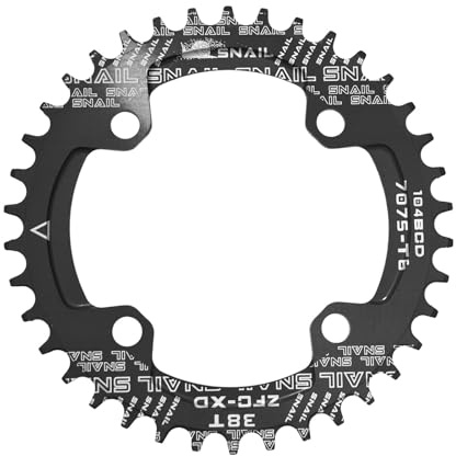 ENGWE MTB Bike Chainring 104BCD Narrow Wide Chainring, 32T 34T 36T 38T Round Oval Chainrings, Aluminum Single Chainrings Chainwheel, Fits 8 9 10 11 Speed Chains
