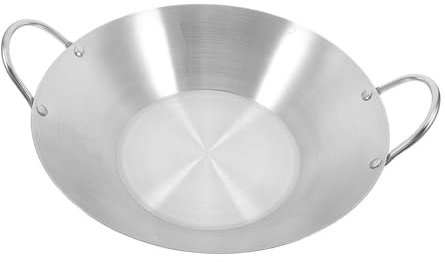 LABRIMP Wok De Acero Inoxidable: Paellera Con Asas Dobles, Antiadherente, Olla De Inducción Para Camping Y Fiestas Al Aire Libre.