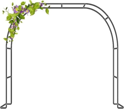 WCQSYY Arche De Plante Grimpante Arche De Jardin en Métal Arche À Rosiers en Treillis Pergola Arceau De Mariage pour Décoration Plante Vignes De Extérieur,Blanc,W1.4M*H2.3M