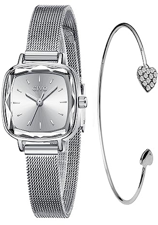 CIVO Armbanduhr Damen Klein Damenuhr: Analog Klassische Luxus - Wasserdicht Geschenke Uhr für Frauen Set