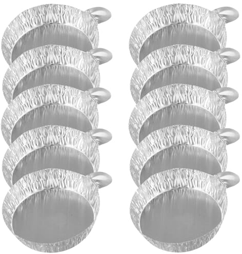 Veemoon 100 Pièces Lot de Coupelles de Pesée Aluminium Léger Résistantes à Haute Température Plates et Empilables pour Laboratoire et Cuisine
