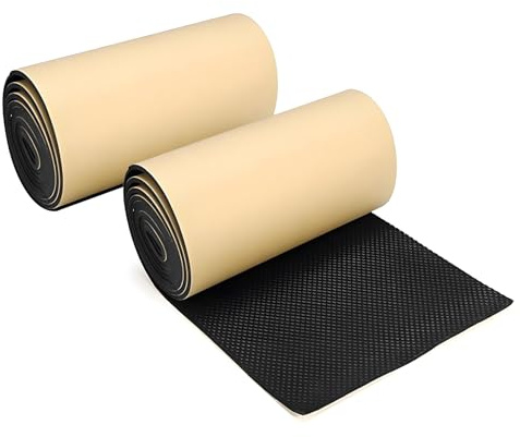2 Rolls Garage Wall Protectors Foam, 2m Black Ultra Thick Self-Adhesive EVA Foam Roll, Closed Cell Pad Wall Protector for Garages Parking Lots Auto Repair Shops