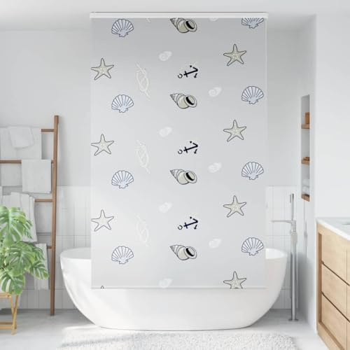 Generico Tenda a Rullo Doccia con Cassonetto 130x240cm Larghezza Tessuto,Trattamenti per finestre,Tende alla veneziana-4015015